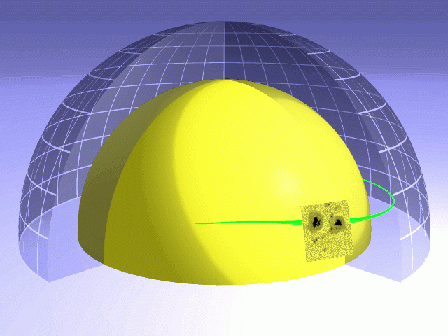 Magnetic tube rising through the convection zone